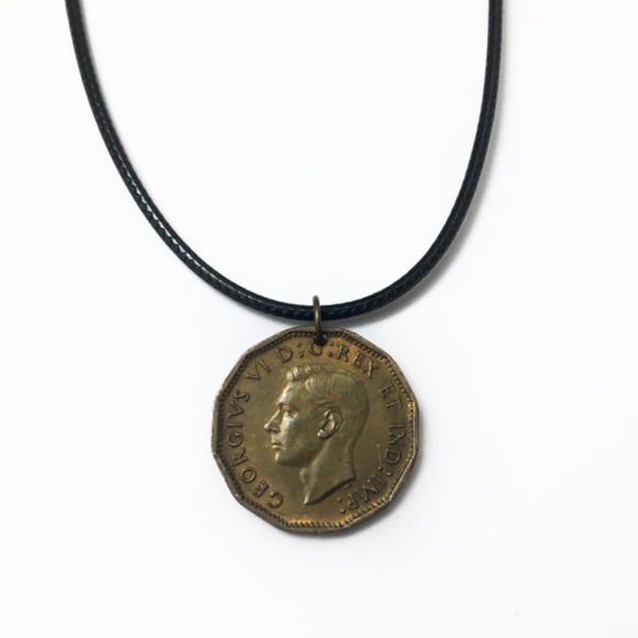 Authentic 1943 “Victory” Coin Necklace—Canadian 5-Cent Coin - Picture 2 of 4